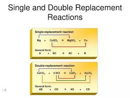 Single And Double Replacement Reactions