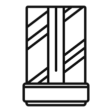 Interior Shower Cabin Icon Outline