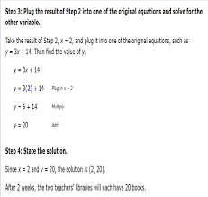 Equations Using Substitution Word Problems
