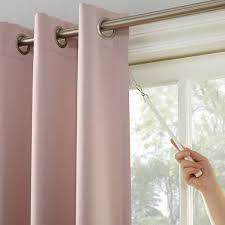 Sun Zero Barrow Grommet Sliding Patio Door Curtain Panel 100 X 84 Blush