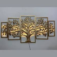 Golden Iron Designer Panel Tree Metal