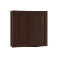 Home Decorators Collection Franklin Stained Manganite Plywood Shaker Assembled Wall Kitchen Cabinet Soft Close 30 In W X 12 In D X 30 In H Manganite