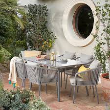 Aya 6 Seater Metal Garden Dining Set