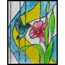 Hummingbird Faux Stained Glass