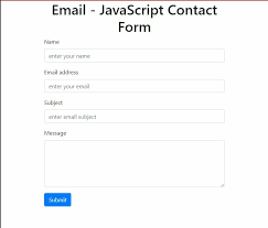 contact form with emailjs plain