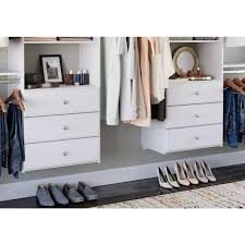 White Wood Deluxe Closet System Wh62