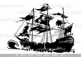 Vector Pirate Ship Ai Eps Svg Dxf