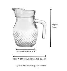 Glass Fridge Jug Pitcher Water Juice