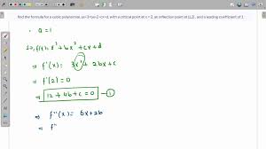 Find The Formula For A Cubic Polynomial