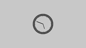 Minimalist Clock Icon On A Gray