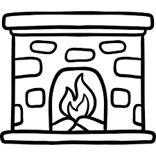 Fireplace Hand Drawn Black Icon