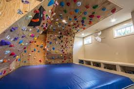 Basement Remodel With Rock Climbing