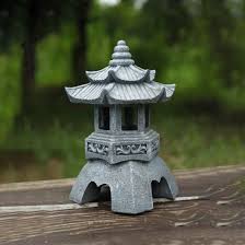 Pagoda Lantern Outdoor Sculpture Asian
