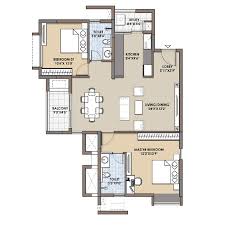 2 Bhk 3 Bhk Flats Floor Plans