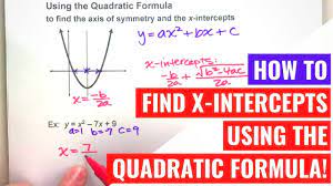 Using The Quadratic Formula To Find X