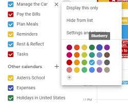 Google Calendar S Default Color Scheme