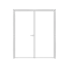 3d Model Double Glass Door 87 Buy