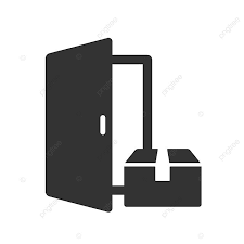 Black Home Delivery Vector Icon With