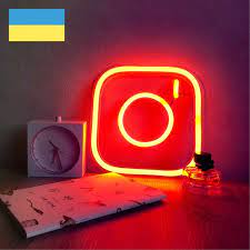 Instagram Icon Neon Sign Custom Wall