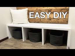 Diy Entryway Bench With Cubbies For
