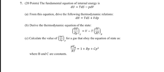 The Fundamental Equation Of Internal