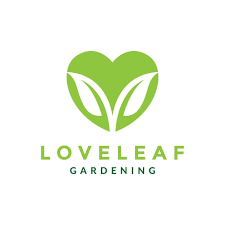 Green Love Shape With Leaf Growth Logo