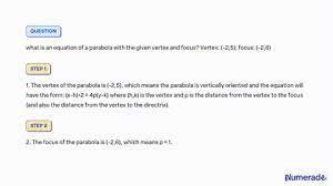 What Is An Equation Of A Parabola With