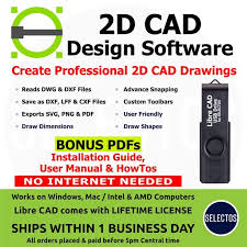 Cad 2d Design Libre Program In A Usb