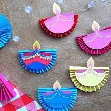 Diwali Paper Diya Craft Free Template