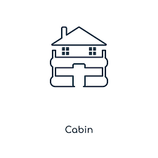Cabin Concept Line Icon Linear Cabin