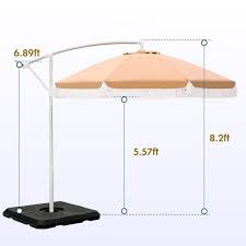 Metal Cantilever Solar Patio Umbrella