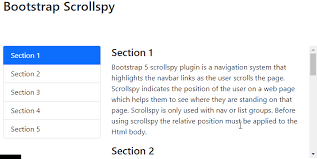 how to create a scroll in bootstrap 5