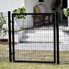 Forgeright Deco Grid 4 Ft X 6 Ft Black Steel Fence Panel