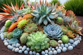 Succulent Landscaping Garden With Rocks