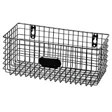 Black Metal Wire Wall Basket Small