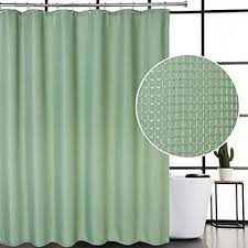 Sage Green Shower Curtain Waffle Weave