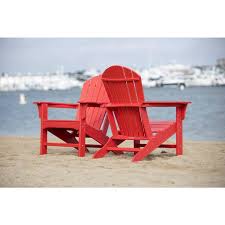 Luxeo Hampton Red Outdoor Patio Adirondack Chair 2 Pack