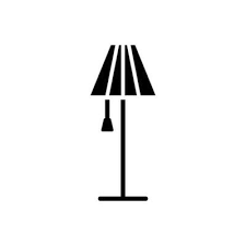 Floor Lamp Icon Vector Design Template