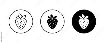 Garden Strawberry Fruit Icon Or