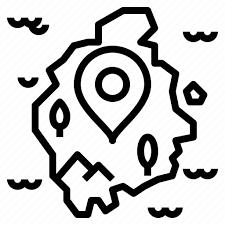 Island Pin Icon On