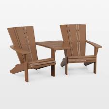 Teak Brown 3 Piece Adirondack Chair