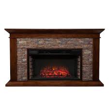 Simulated Stone Electric Fireplace