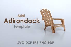 Mini Adirondack Chair Template Graphic