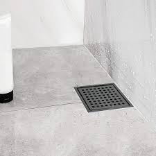 Square Shower Floor Drain Matte Black