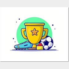 Soccer Sport Trophy With Soccer Ball