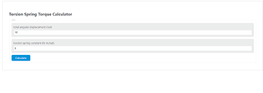 Torsion Spring Torque Calculator