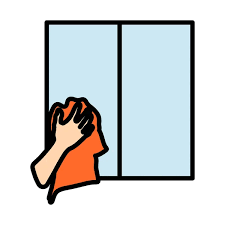 Hand Wiping Window Icon Stock Vector By