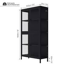 Black 4 Shelf Steel Pantry Organizer