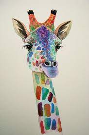 Giraffe Painting Giraffe Art Animal Art