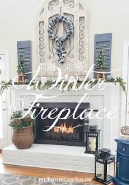 After Snowy Winter Fireplace